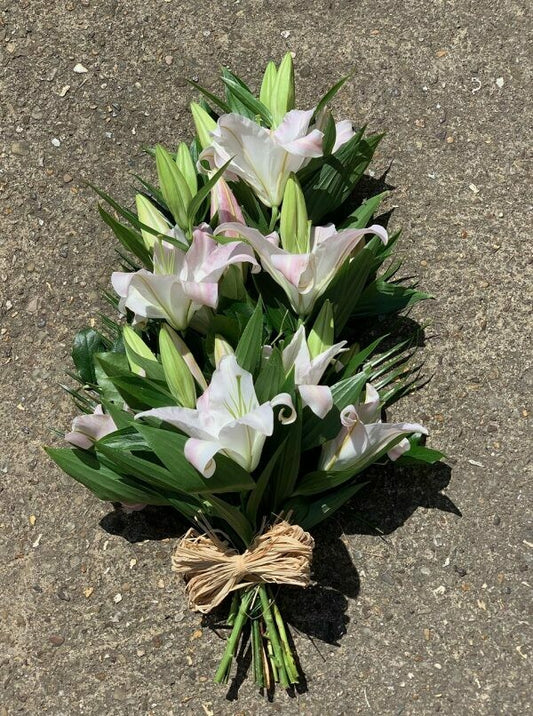 Funeral - Lily Tied Sheaf – Pink
