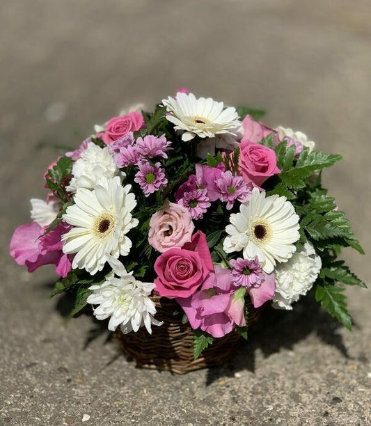 Funeral - Posy Arrangement Pinks