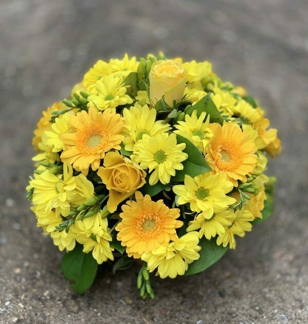 Funeral - Posy Arrangement Yellows