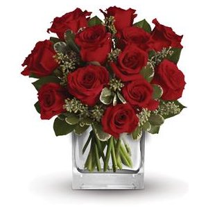 12 Long Stem Red Roses Gift Wrap